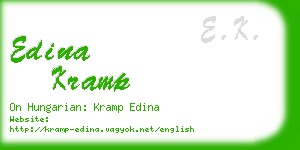 edina kramp business card